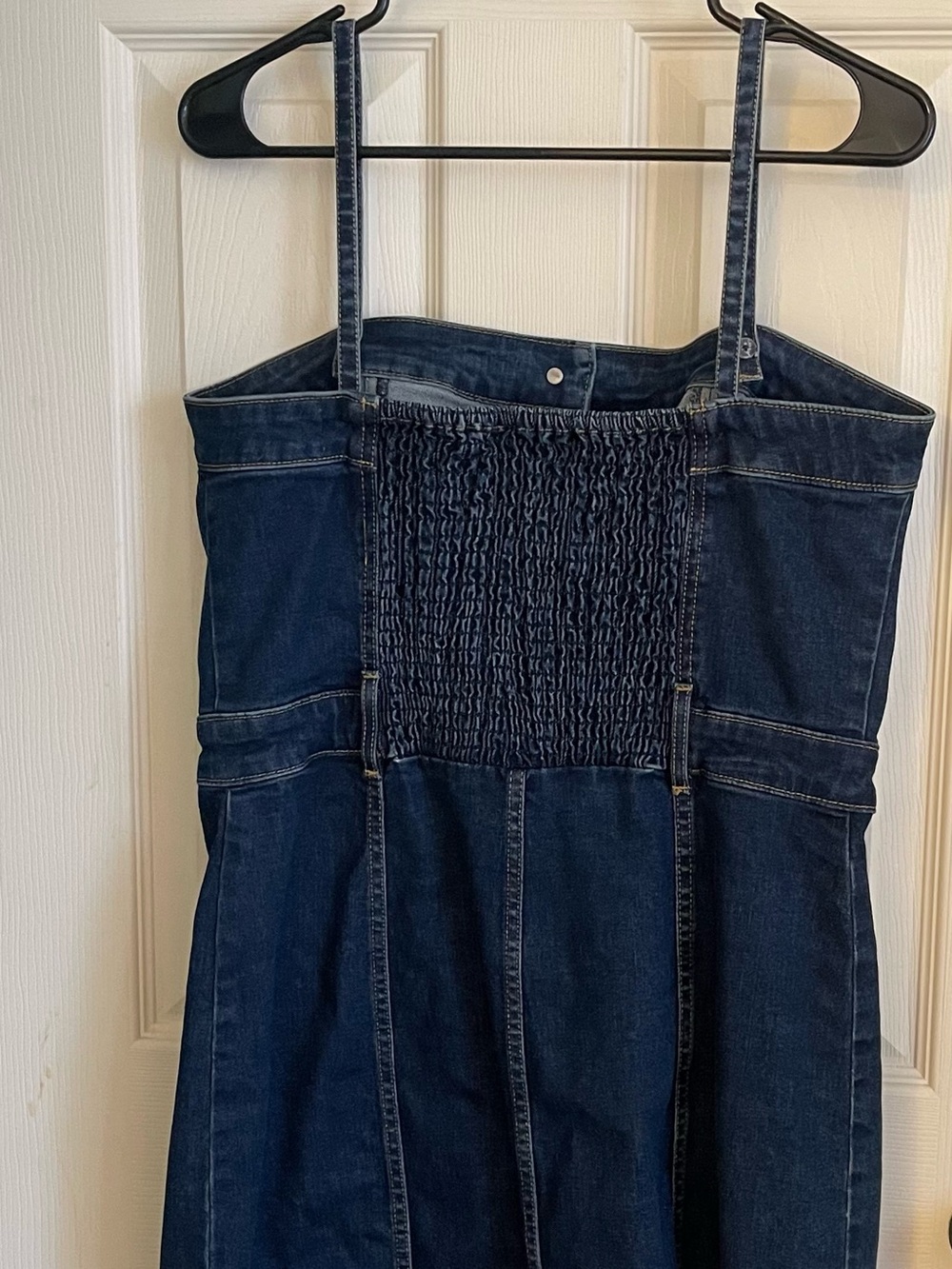 NWT Levi’s XL Slim Fit Denim Button-Front Strap Dress - Dark Blue - Picture 2 of 5